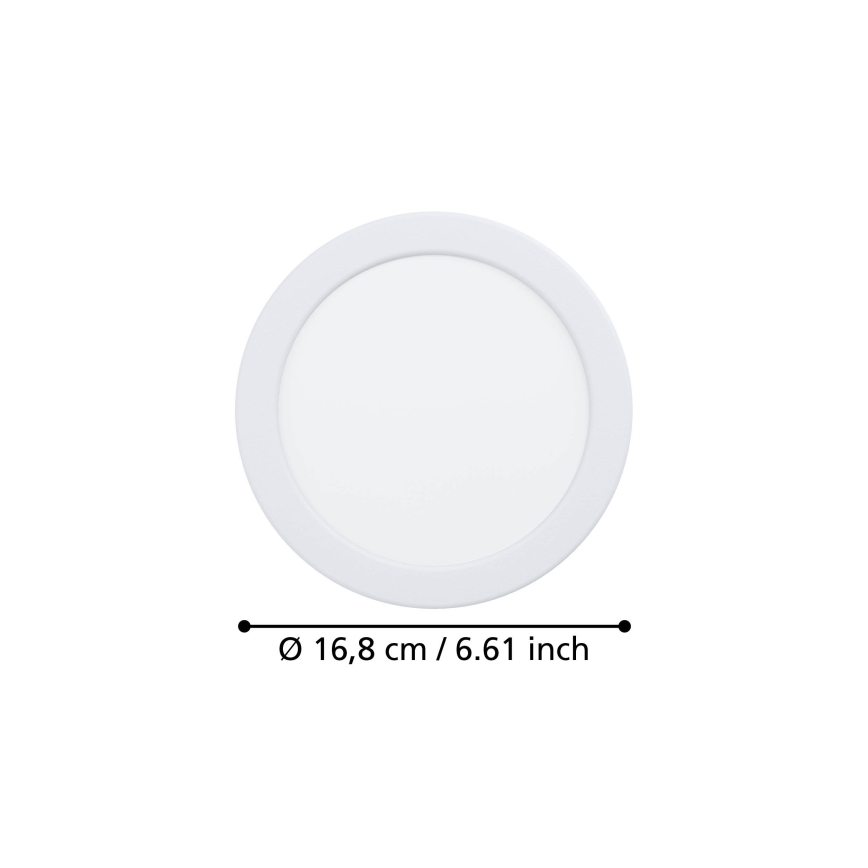 Eglo - upotettava LED-alasvalo LED/10,5W/230V 2700/4000/6500K halkaisija 16,8 cm valkoinen