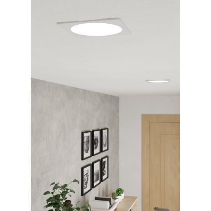 Eglo - LED-upotettava kattovalaisin LED/10,5W/230V 2700/4000/6500K 16,6x16,6 cm valkoinen