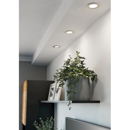 Eglo - LED-upotettava kattovalaisin LED/3,7W/230V 2700/4000/6500K Ø 8,8 cm mattakromi