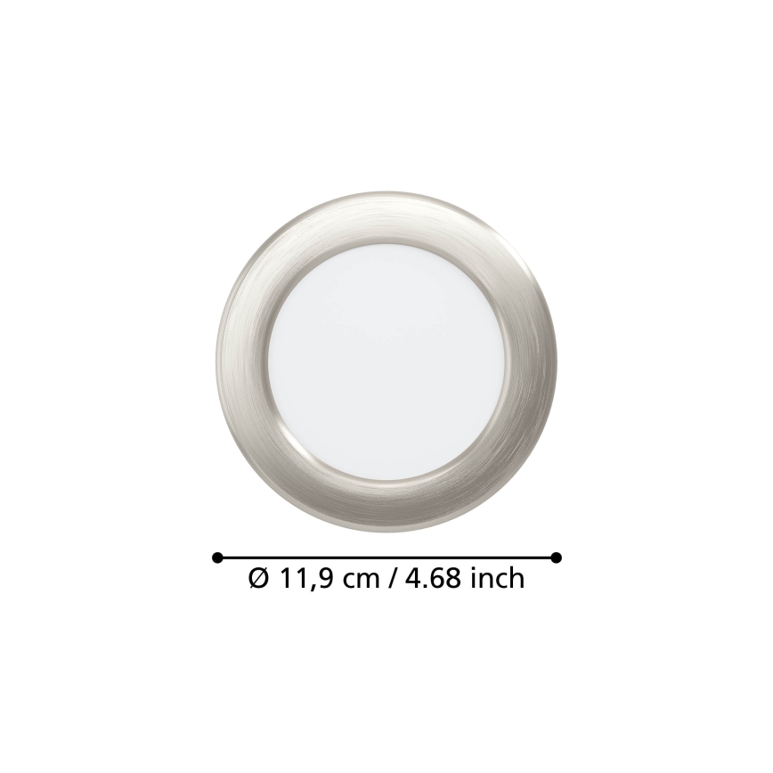 Eglo - LED-upotettava kattovalaisin LED/6,3W/230V 2700/4000/6500K halkaisija 11,9 cm mattakromi