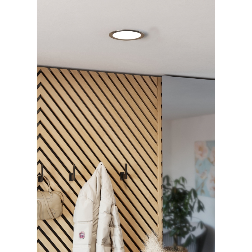 Eglo - LED-alasvalaisin 10,5 W/230 V 2700/4000/6500 K halkaisija 16,8 cm mattakromi