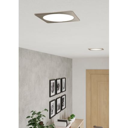 Eglo - LED-uppovalaisin LED/10,5W/230V 2700/4000/6500K 16,6x16,6 cm mattakromi
