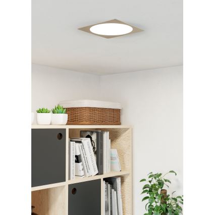 Eglo - upotettava LED-kattovalaisin LED/18,5W/230V 2700/4000/6500K 21,6x21,6 cm mattakromi