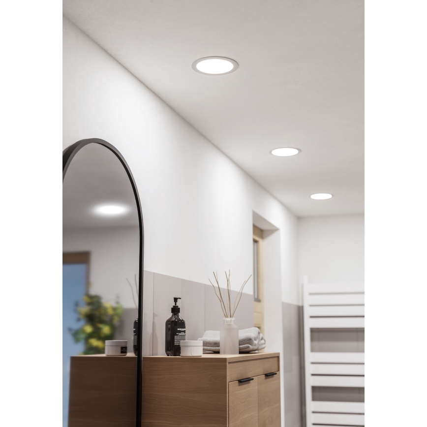 Eglo - LED-uppoasennettava kylpyhuonevalaisin LED/10,5W/230V 2700/4000/6500K Ø 16,8 cm IP44 valkoinen