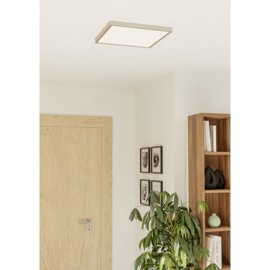 Eglo - LED RGBW Himmennettävä kylpyhuoneen kattovalaisin LED/17,8W/230V 2700-6500K 39x39 cm IP44 mattakromi