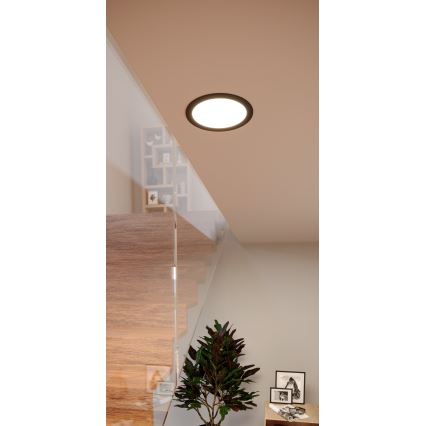 Eglo - LED RGBW himmennettävä kylpyhuoneen alasvalaisin LED/9,5W/230V 2700–6500K halkaisija 16,8 cm IP44 musta
