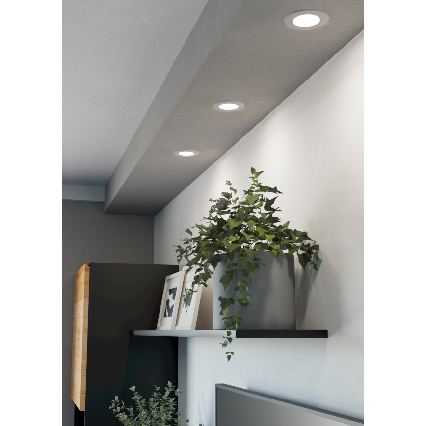 Eglo - SETTI 3xLED RGBW himmennettävä kylpyhuoneeseen upotettava alasvalaisin LED/2,8W/230V 2700-6500K Ø 8,8 cm IP44 valkoinen