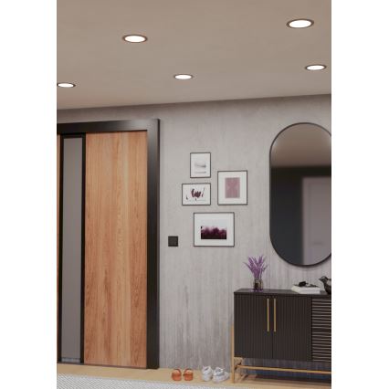 Eglo - LED RGBW Himennettävä kylpyhuoneen upotettava alasvalaisin LED/9,5W/230V 2700–6500K Ø 16,8 cm IP44 mattakromi