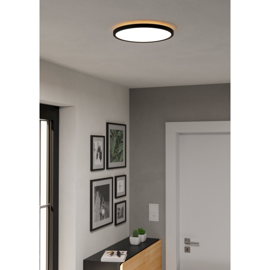 Eglo - LED-kylpyhuoneen kattovalaisin LED/13,9W/230V 2700/4000/6500K halkaisija 30 cm IP44 musta