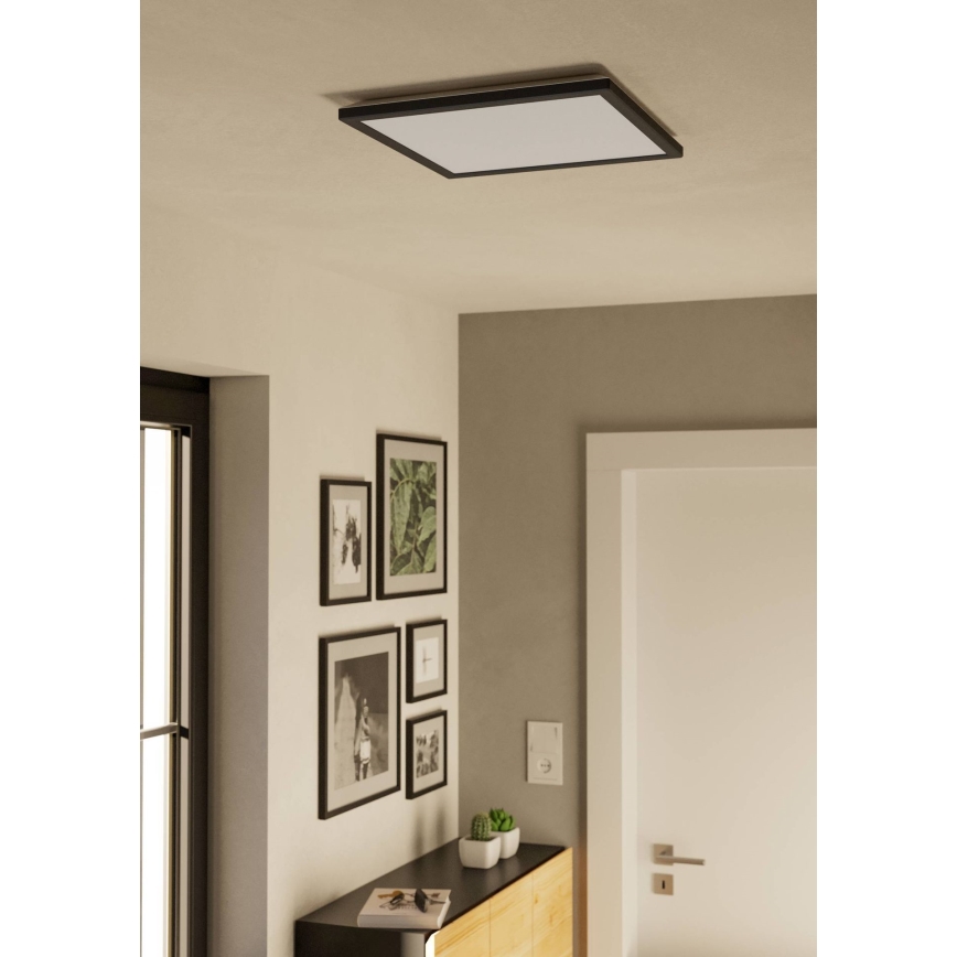 Eglo - LED-kylpyhuoneen kattovalaisin LED/17,6W/230V 2700/4000/6500K 39x39 cm IP44 musta