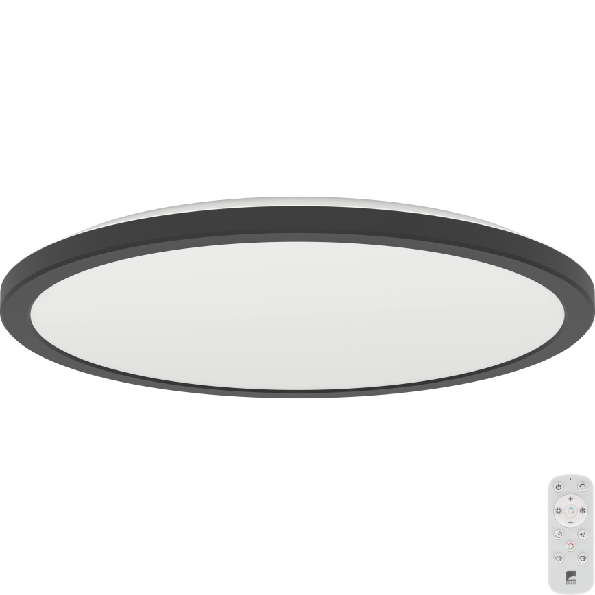 Eglo - LED Himmennettävä ulko katto kevyt LED/18,5W/230V 2700-6500K halkaisija 38,9 cm IP44 musta + kauko-ohjaus