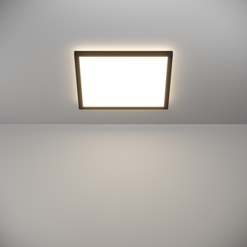 Eglo - LED Himmennettävä ulko katto kevyt LED/17,6W/230V 2700-6500K 39x39 cm IP44 musta + kauko-ohjaus