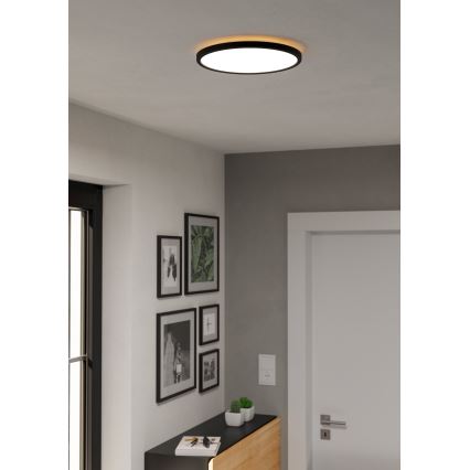 Eglo - LED RGBW Himmennettävä ulko katto kevyt LED/13,9W/230V 2700-6500K halkaisija 30 cm IP44 musta ZigBee