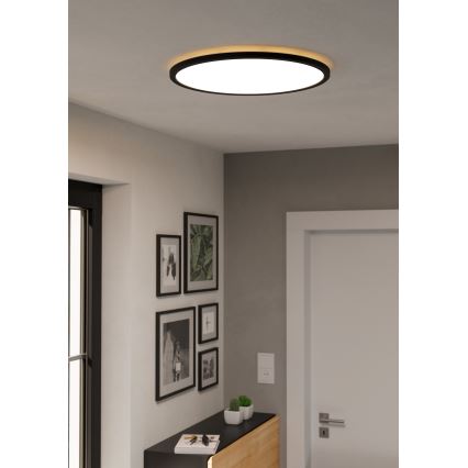 Eglo - LED RGBW Himmennettävä ulko katto kevyt LED/16,8W/230V 2700-6500K halkaisija 50 cm IP44 musta ZigBee