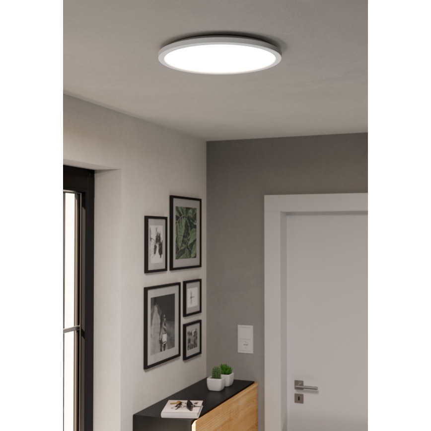 Eglo - LED RGBW Himmennettävä ulko katto kevyt LED/18,5W/230V 2700-6500K halkaisija 38,9cm IP44 valkoinen ZigBee