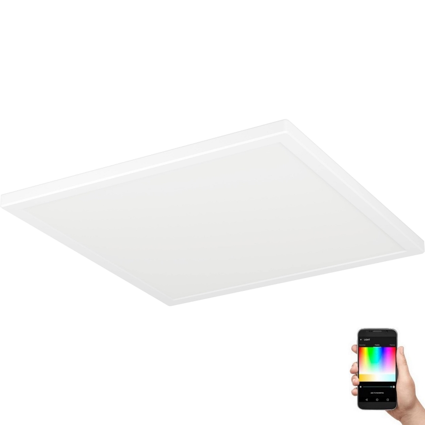 Eglo - LED RGBW Himmennettävä ulko katto kevyt LED/17,6W/230V 2700-6500K 39x39 cm IP44 valkoinen ZigBee