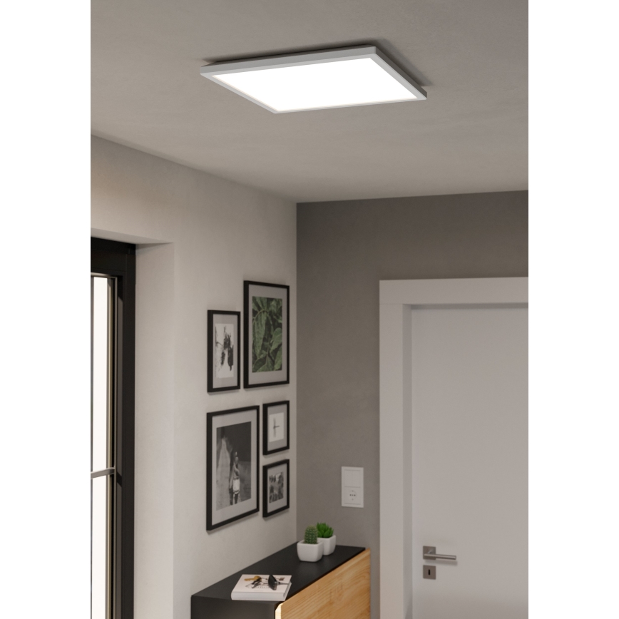 Eglo - LED RGBW Himmennettävä ulko katto kevyt LED/17,6W/230V 2700-6500K 39x39 cm IP44 valkoinen ZigBee