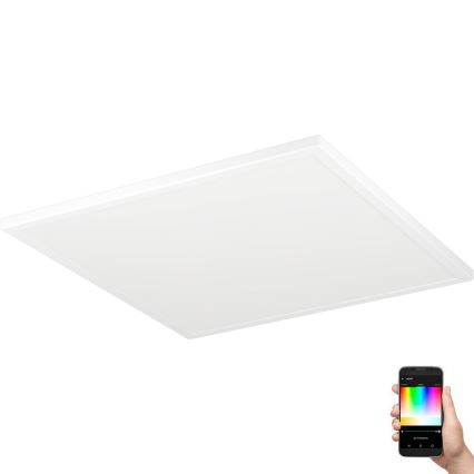 Eglo - LED RGBW Himmennettävä ulko katto kevyt LED/17W/230V 2700-6500K 50x50 cm IP44 valkoinen ZigBee