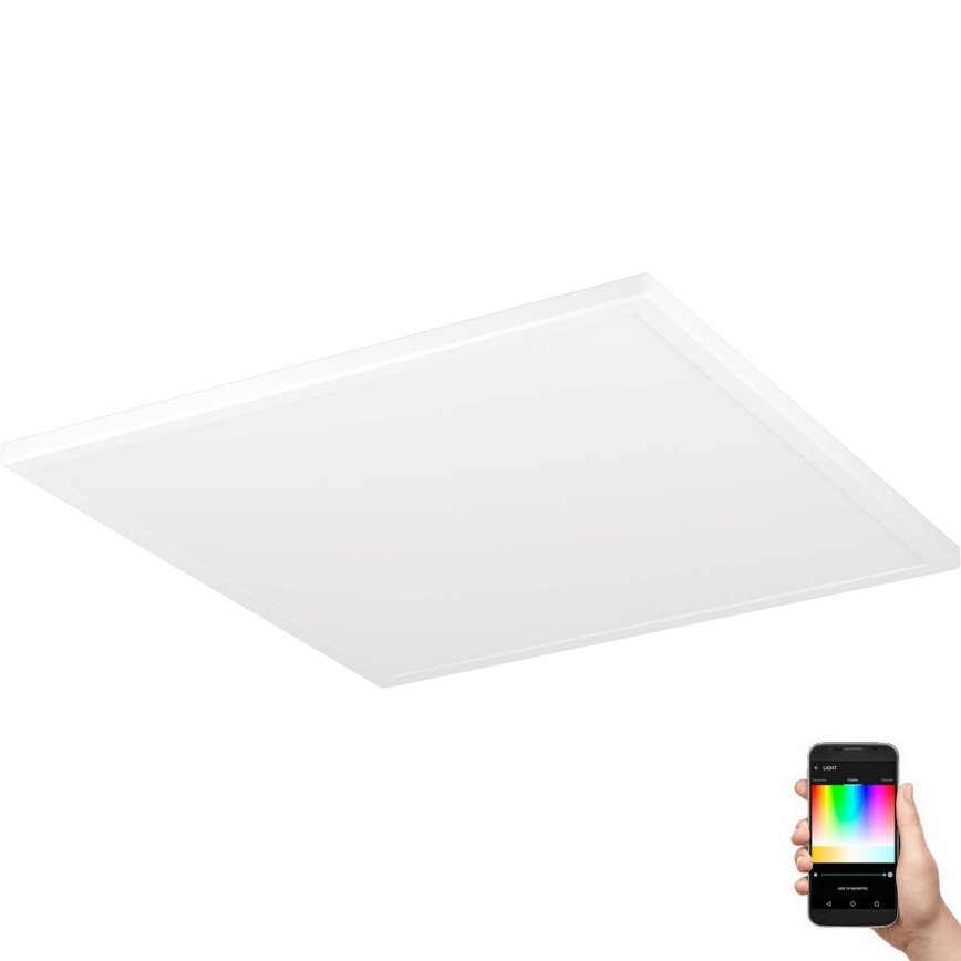 Eglo - LED RGBW Himmennettävä ulko katto kevyt LED/17W/230V 2700-6500K 50x50 cm IP44 valkoinen ZigBee