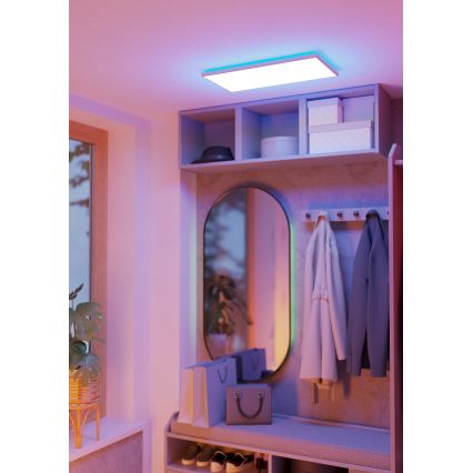 Eglo - LED RGBW Himmennettävä ulko katto kevyt LED/17,2W/230V 2700-6500K 30x57cm IP44 valkoinen ZigBee