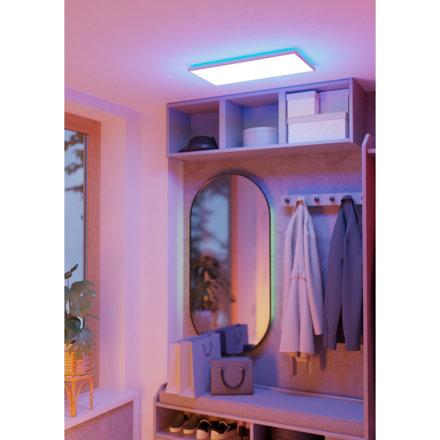 Eglo - LED RGBW Himmennettävä ulko katto kevyt LED/17,2W/230V 2700-6500K 30x57cm IP44 valkoinen ZigBee