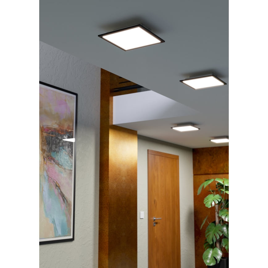 Eglo - LED RGBW Himennettävä kattovalaisin LED/14W/230V 2700-6500K 30x30 cm musta