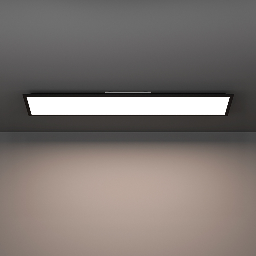 Eglo - LED RGBW himmennettävä pinta-asennettava paneeli, 28 W, 230 V, 2700–6500 K, 120 x 15 cm, musta