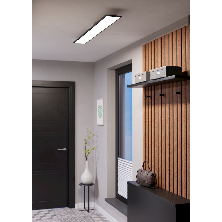 Eglo - LED RGBW himmennettävä pinta-asennettava paneeli, 28 W, 230 V, 2700–6500 K, 120 x 15 cm, musta