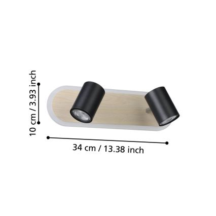 Eglo - LED-kohdevalaisin LED/12W/230V ruskea/musta