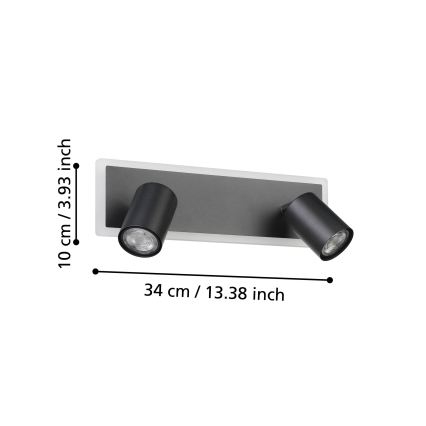 Eglo - LED-kohdevalaisin LED/12W/230V musta