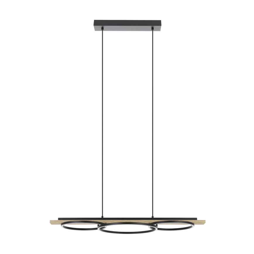 Eglo - Himennettävä LED-riippuvalaisin kaapelilla 2xLED/12,5W/230V+LED/15,5W 3000K beige/musta