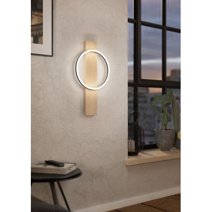 Eglo - LED-seinävalaisin LED/12W/230V 3000K beige/musta