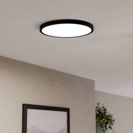 Eglo - LED RGBW himmennettävä kylpyhuoneen kattovalaisin, LED/17,5 W/230 V, 2700–6500 K, Ø 39,9 cm, IP44, musta