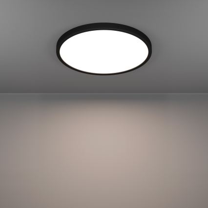 Eglo - LED RGBW himmennettävä kylpyhuoneen kattovalaisin, LED/17,5 W/230 V, 2700–6500 K, Ø 39,9 cm, IP44, musta