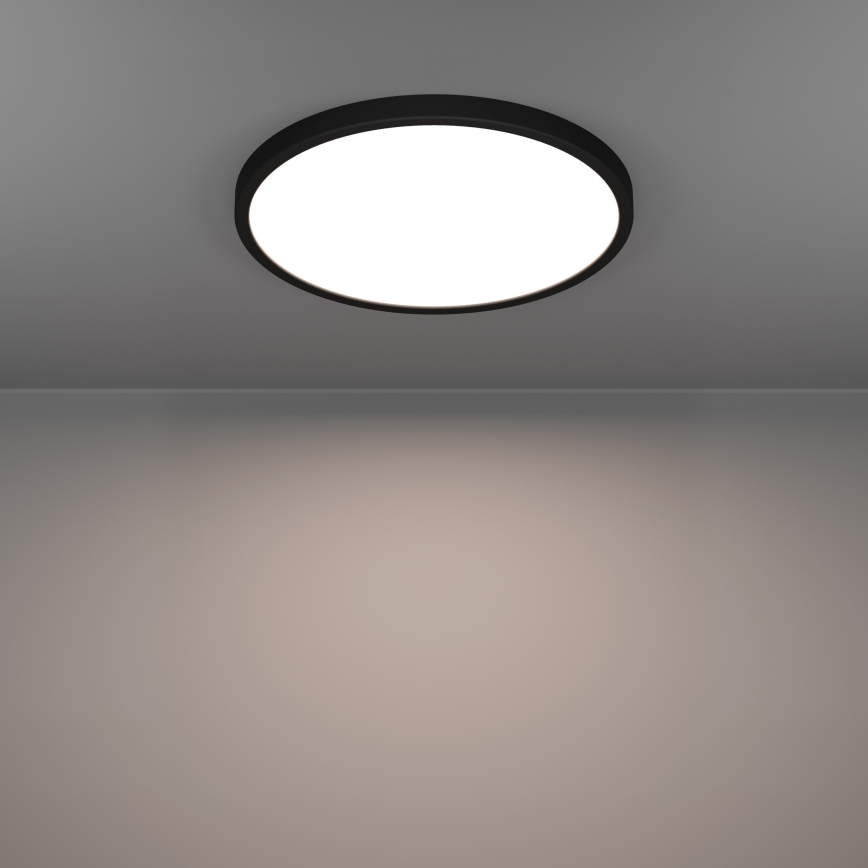 Eglo - LED RGBW himmennettävä kylpyhuoneen kattovalaisin, LED/17,5 W/230 V, 2700–6500 K, Ø 39,9 cm, IP44, musta
