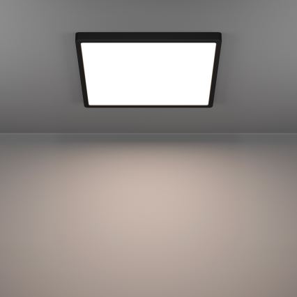 Eglo - LED RGBW himmennettävä kylpyhuoneen kattovalaisin LED/17,8W/230V 2700-6500K 39x39 cm IP44 musta