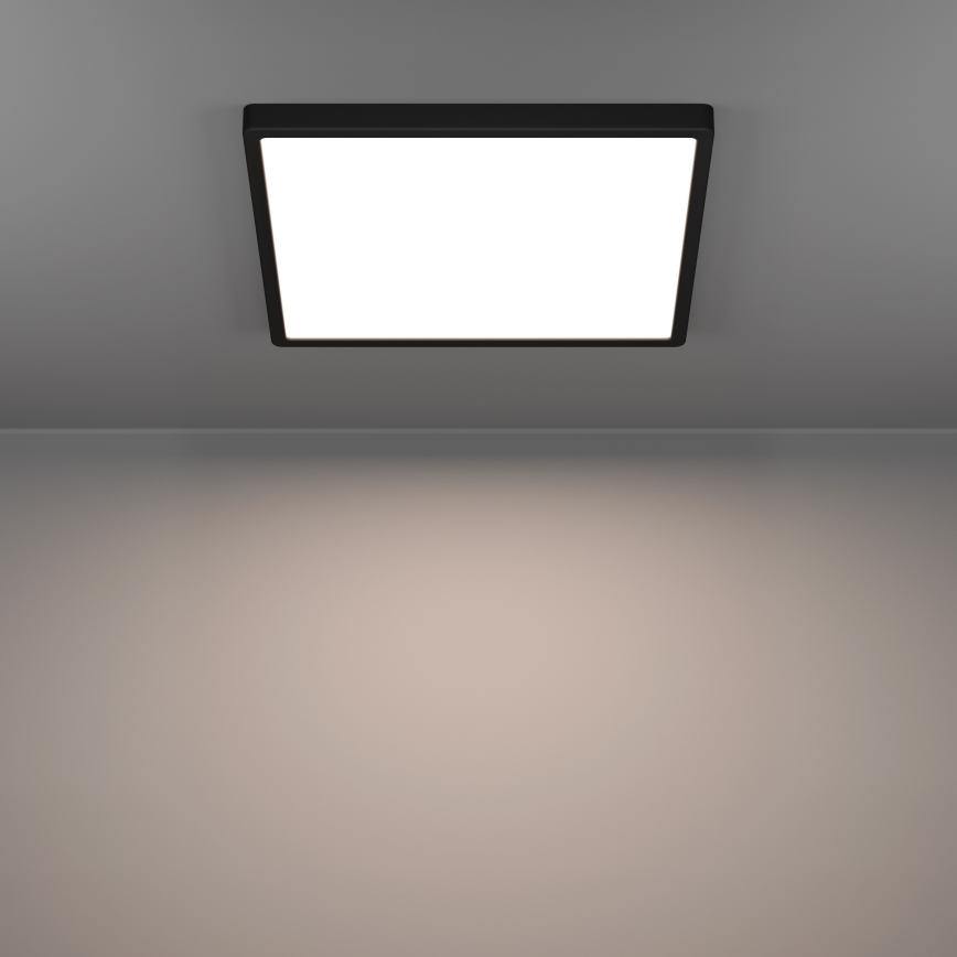 Eglo - LED RGBW himmennettävä kylpyhuoneen kattovalaisin LED/17,8W/230V 2700-6500K 39x39 cm IP44 musta