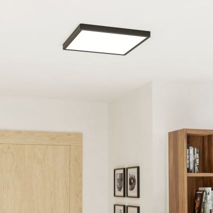 Eglo - LED RGBW himmennettävä kylpyhuoneen kattovalaisin LED/17,8W/230V 2700-6500K 39x39 cm IP44 musta
