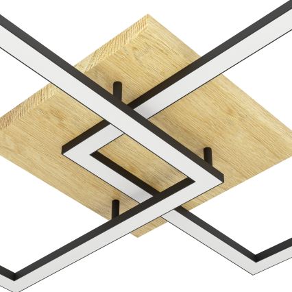 Eglo - LED-himmennyskattokruunu 4xLED/32W/230V 2700-6500K ruskea/musta