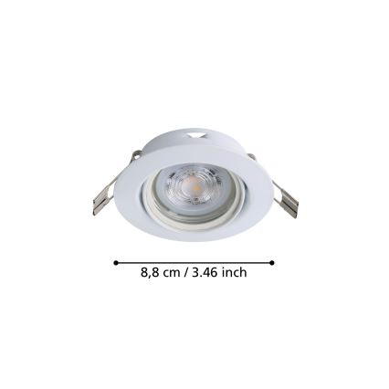 Eglo - SETTI 3x LED upotettava valo 1xGU10/4W/230V valkoinen