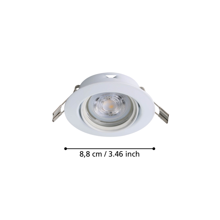Eglo - SETTI 3x LED upotettava valo 1xGU10/4W/230V valkoinen