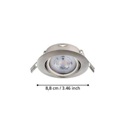 Eglo - SETTI 3x LED upotettava valo 1xGU10/4W/230V mattakromi
