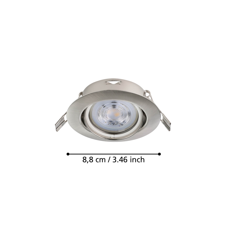 Eglo - SETTI 3x LED upotettava valo 1xGU10/4W/230V mattakromi