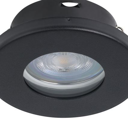 Eglo - SETTI 3xLED Kylpyhuoneen upotettu valo 1xGU10/4W/230V IP44 musta