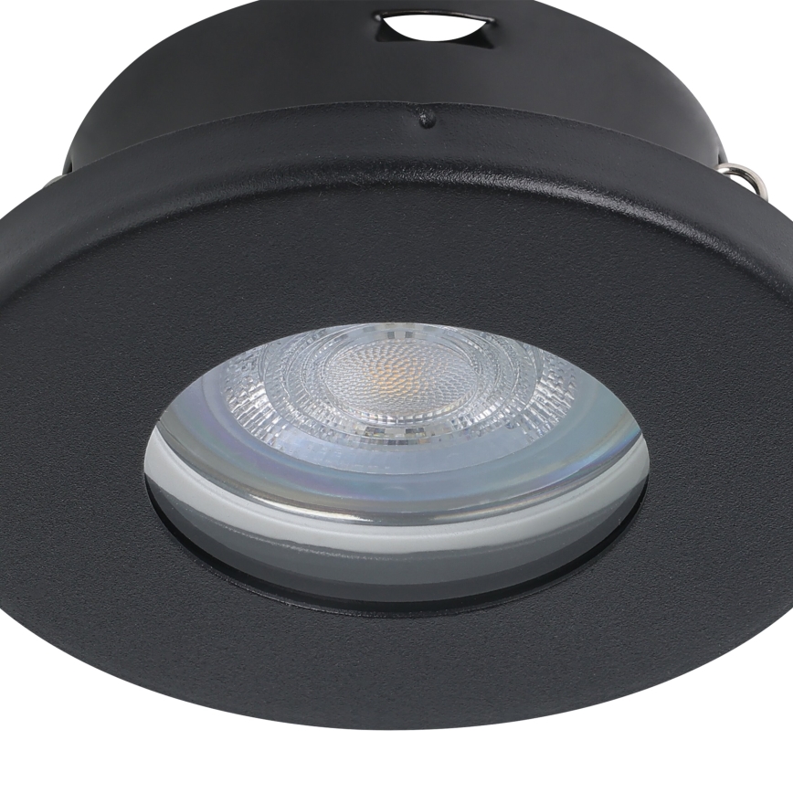 Eglo - SETTI 3xLED Kylpyhuoneen upotettu valo 1xGU10/4W/230V IP44 musta