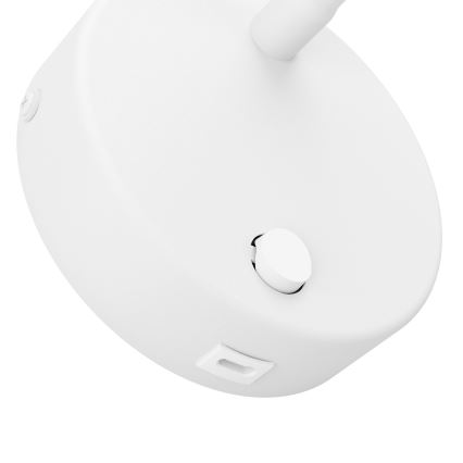 Eglo - LED-joustava seinävalaisin USB-liitännällä, 3,8 W, 230 V, valkoinen