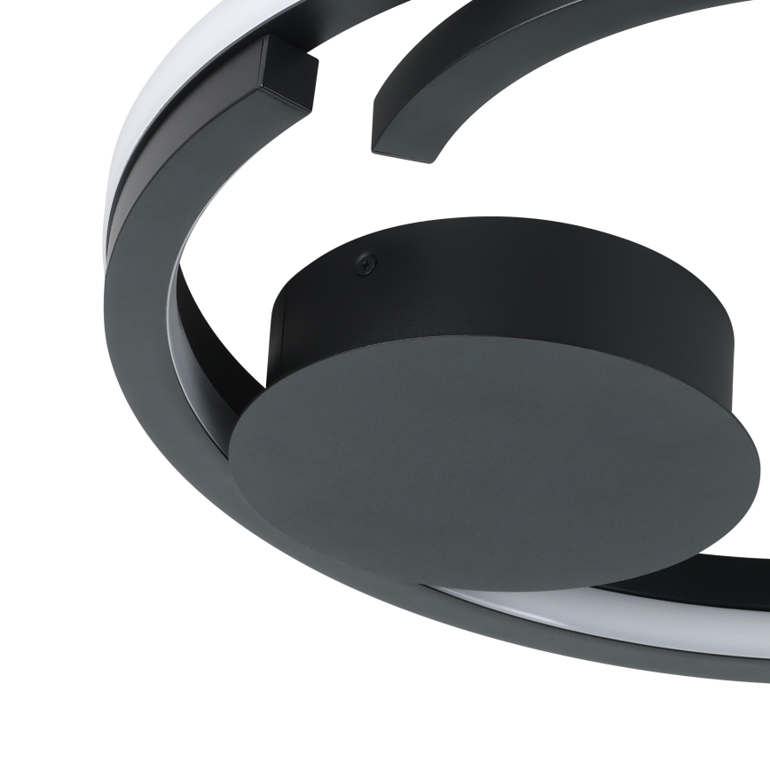 Eglo - LED-himmennettävä kattovalaisin 2 x LED / 20 W / 230 V, 2700–6500 K, halkaisija 48 cm, musta + kaukosäädin