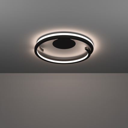 Eglo - LED-himmennettävä kattovalaisin 2 x LED / 20 W / 230 V, 2700–6500 K, halkaisija 48 cm, musta + kaukosäädin