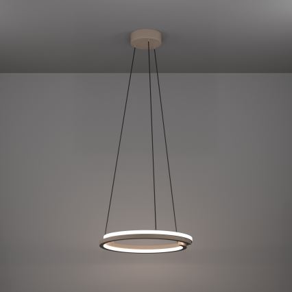 Eglo - himmennettävä LED-riippuvalaisin vaijerilla 2xLED/20W/230V 2700-6500K halkaisija 48 cm beige + kaukosäädin