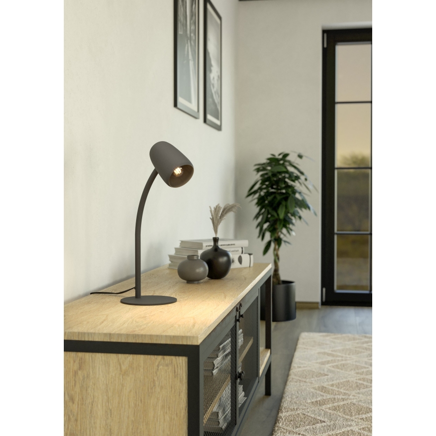 Eglo - Pöytävalaisin 1xE14/18W/230V musta